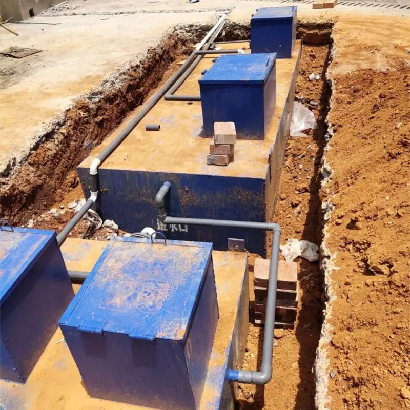 Nedgravet husholdningsspildevandsfællesskab mellemstort udstyr